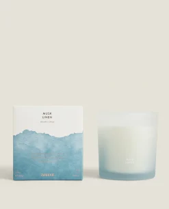 ZARA Home (350 G) Musk Linen Scented Candle