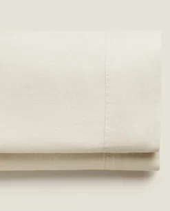 ZARA Home (140 Gsm) Washed Linen Flat Sheet