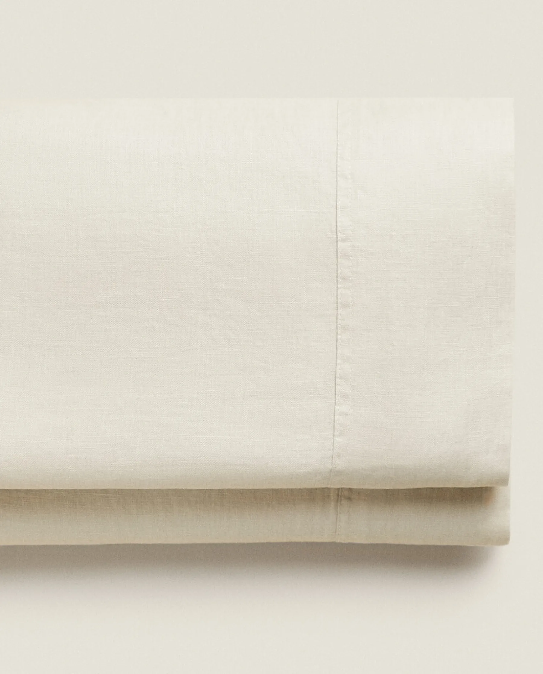 ZARA Home (140 Gsm) Washed Linen Flat Sheet