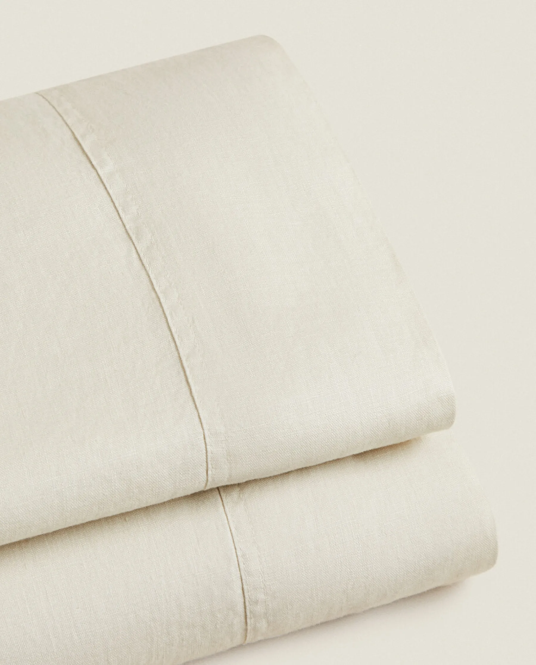 ZARA Home (140 Gsm) Washed Linen Flat Sheet