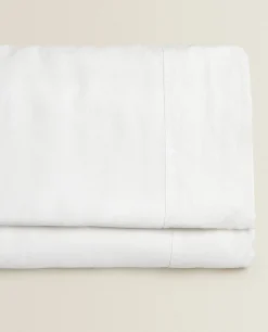ZARA Home (160 Gsm) Washed Linen Flat Sheet