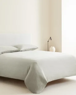 ZARA Home (140 Gsm) Washed Linen Flat Sheet