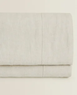 ZARA Home (160 Gsm) Washed Linen Flat Sheet
