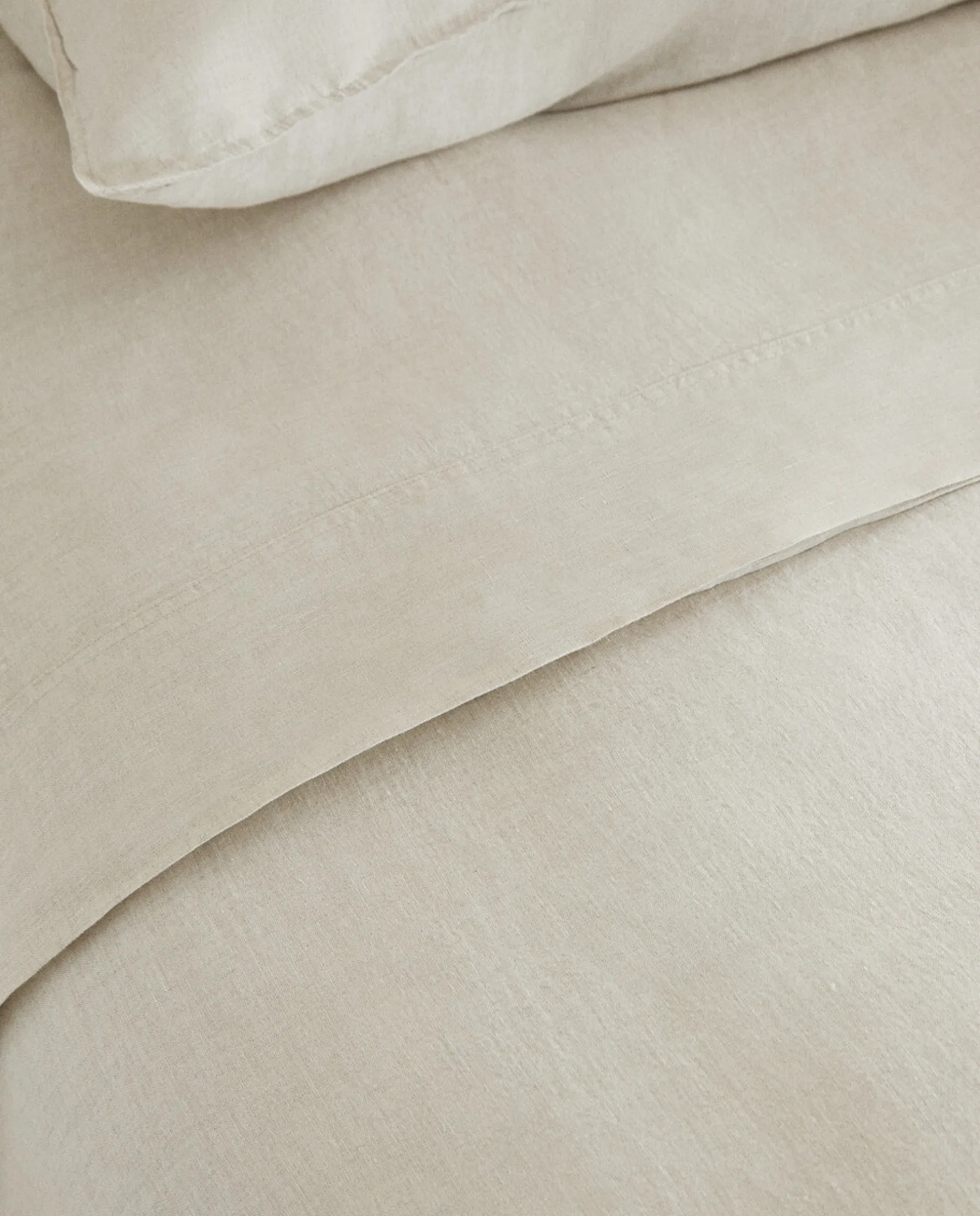 ZARA Home (160 Gsm) Washed Linen Flat Sheet