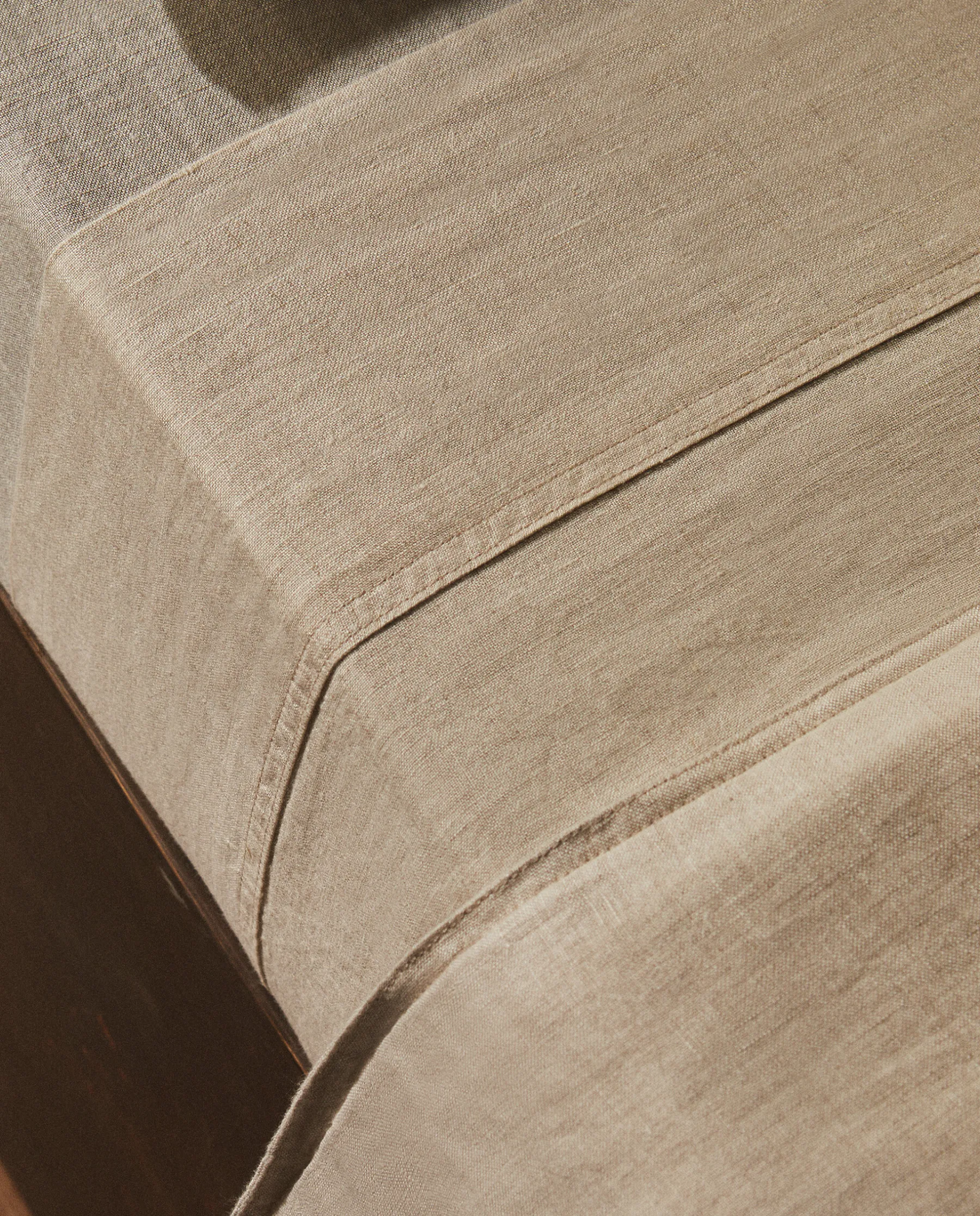 ZARA Home (160 Gsm) Washed Linen Flat Sheet