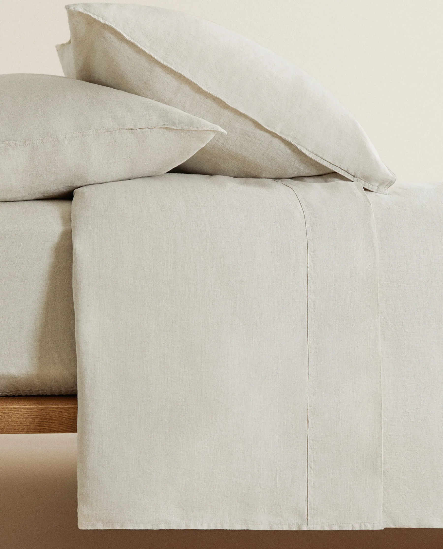 ZARA Home (160 Gsm) Washed Linen Flat Sheet