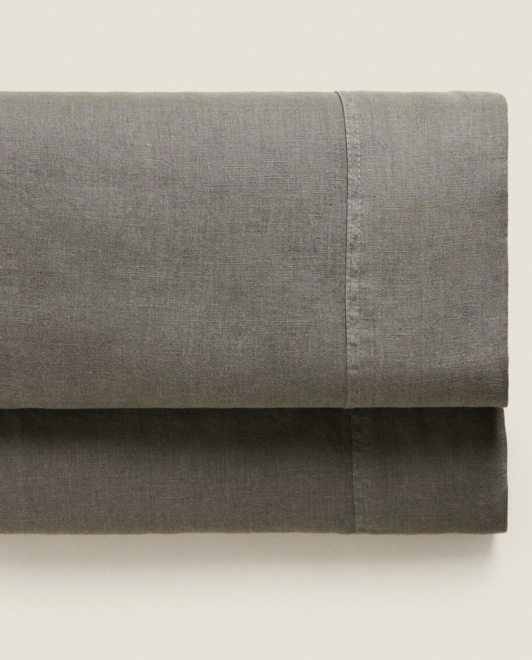 ZARA Home (140 Gsm) Washed Linen Flat Sheet