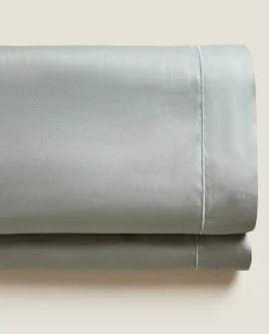 ZARA Home (300 Thread Count) Cotton Sateen Flat Sheet