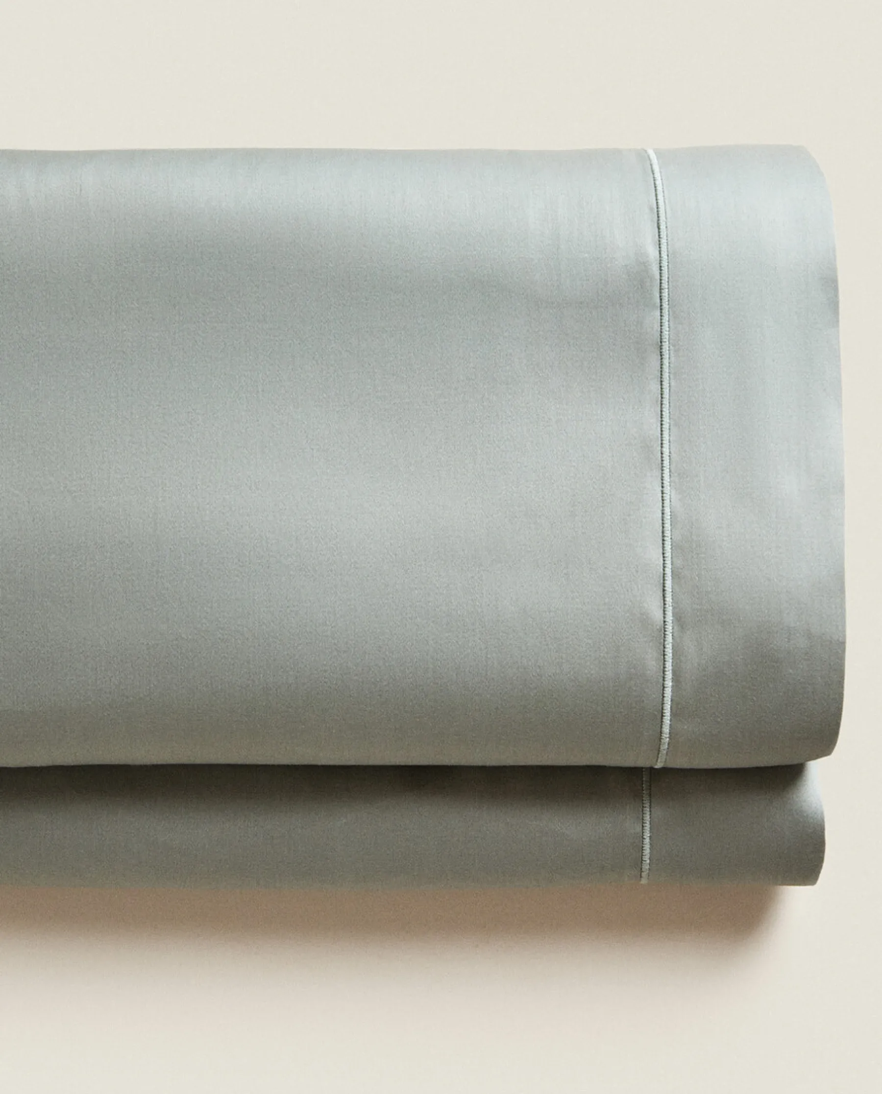 ZARA Home (300 Thread Count) Cotton Sateen Flat Sheet