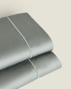 ZARA Home (300 Thread Count) Cotton Sateen Flat Sheet