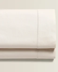 ZARA Home (300 Thread Count) Cotton Sateen Flat Sheet