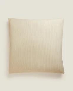 ZARA Home (300 Thread Count) Striped Washed Sateen Pillowcase