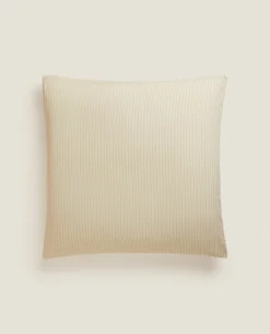 ZARA Home (300 Thread Count) Striped Washed Sateen Pillowcase