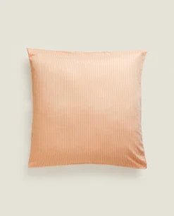 ZARA Home (300 Thread Count) Striped Washed Sateen Pillowcase
