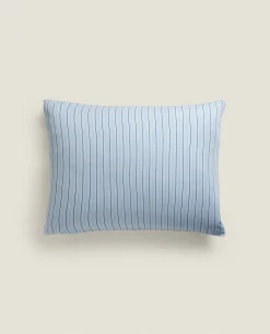 ZARA Home (300 Thread Count) Striped Washed Sateen Pillowcase