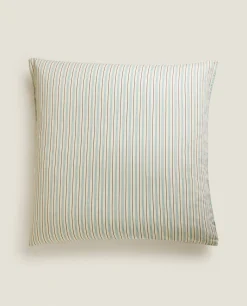 ZARA Home (300 Thread Count) Striped Washed Sateen Pillowcase