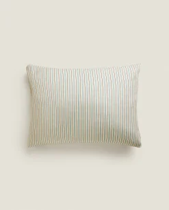 ZARA Home (300 Thread Count) Striped Washed Sateen Pillowcase