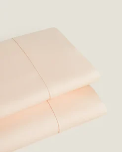 ZARA Home (300 Thread Count) Washed Sateen Flat Sheet