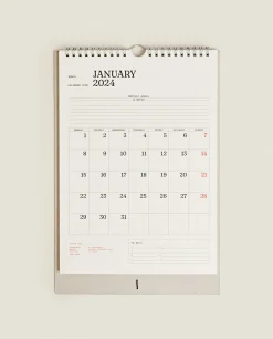 ZARA Home 2024 Wall Calendar