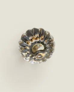 ZARA Home Acrylic Flower Door Knob (Pack Of 2)