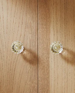 ZARA Home Acrylic Flower Door Knob (Pack Of 2)