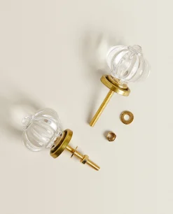 ZARA Home Acrylic Flower Door Knob (Pack Of 2)