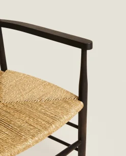 ZARA Home Ash And Seagrass Chair With Arm Rests