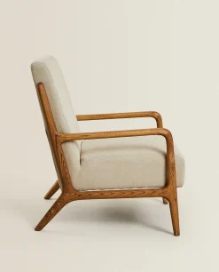 ZARA Home Ash Wood And Linen Armchair
