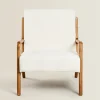 ZARA Home Ash Wood And Linen Armchair