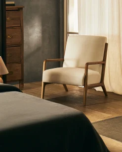 ZARA Home Ash Wood And Linen Armchair