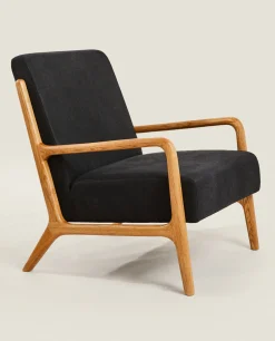 ZARA Home Ash Wood And Linen Armchair