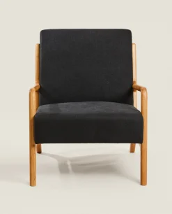 ZARA Home Ash Wood And Linen Armchair