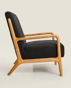 ZARA Home Ash Wood And Linen Armchair