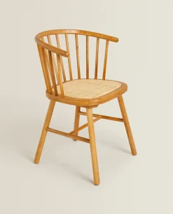 ZARA Home Ash Wood Chair With Rattan Seat