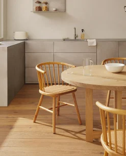 ZARA Home Ash Wood Chair With Rattan Seat