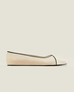 ZARA Home Ballet Flats With Contrasting Detail