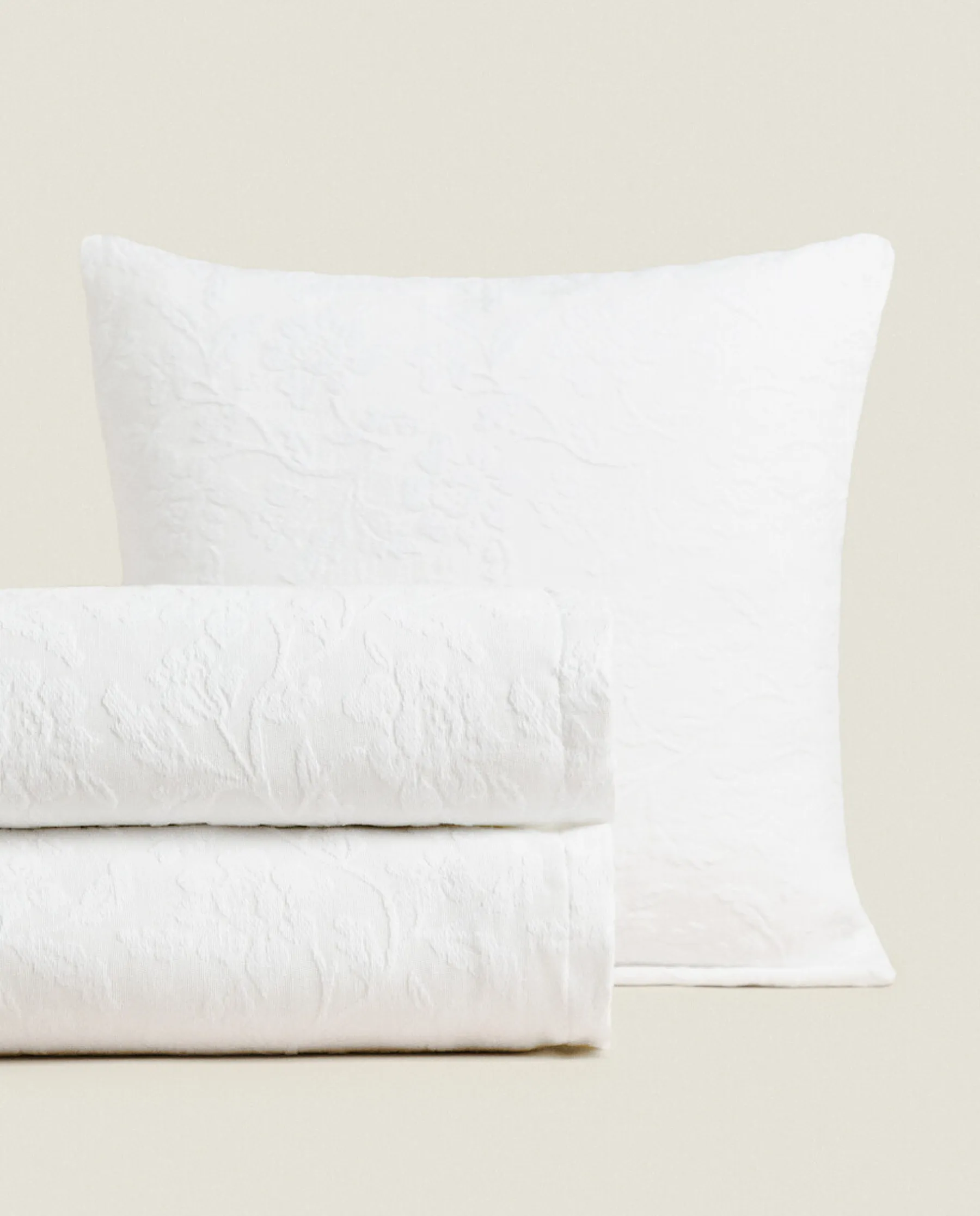 ZARA Home Bedspread With Floral Embroidery