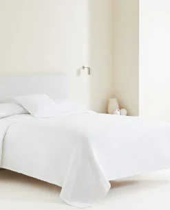 ZARA Home Bedspread With Floral Embroidery