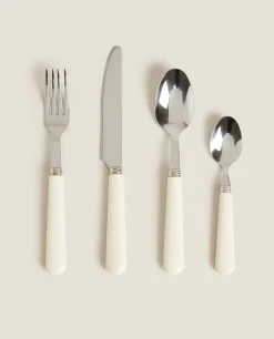 ZARA Home Beige Flatware Set (4 Pieces)