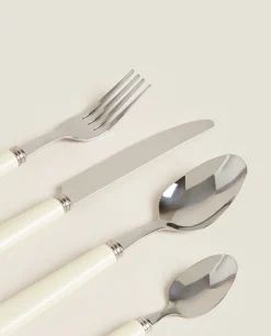 ZARA Home Beige Flatware Set (4 Pieces)