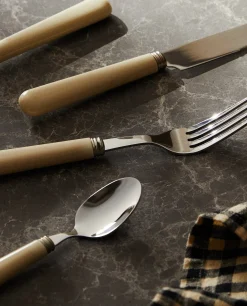 ZARA Home Beige Flatware Set (4 Pieces)