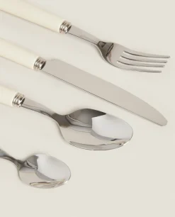 ZARA Home Beige Flatware Set (4 Pieces)