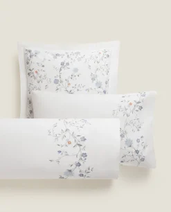 ZARA Home Blue Flowers Pillowcase
