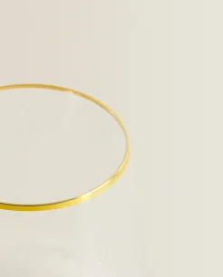 ZARA Home Bohemia Crystal Gold-Rimmed Tumbler