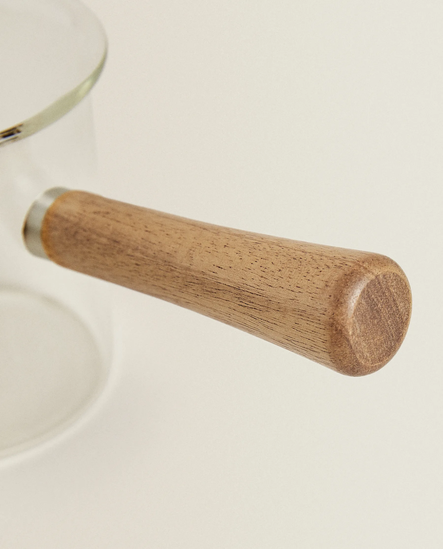 ZARA Home Borosilicate Glass And Wooden Milk Pitcher