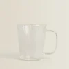 ZARA Home Borosilicate Glass Mug With Lines