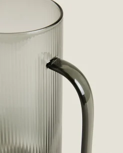 ZARA Home Borosilicate Glass Pitcher With Line Design