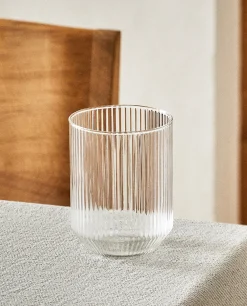 ZARA Home Borosilicate Glass Tumbler With Raised Lines