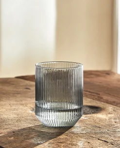 ZARA Home Borosilicate Glass Tumbler With Raised Lines