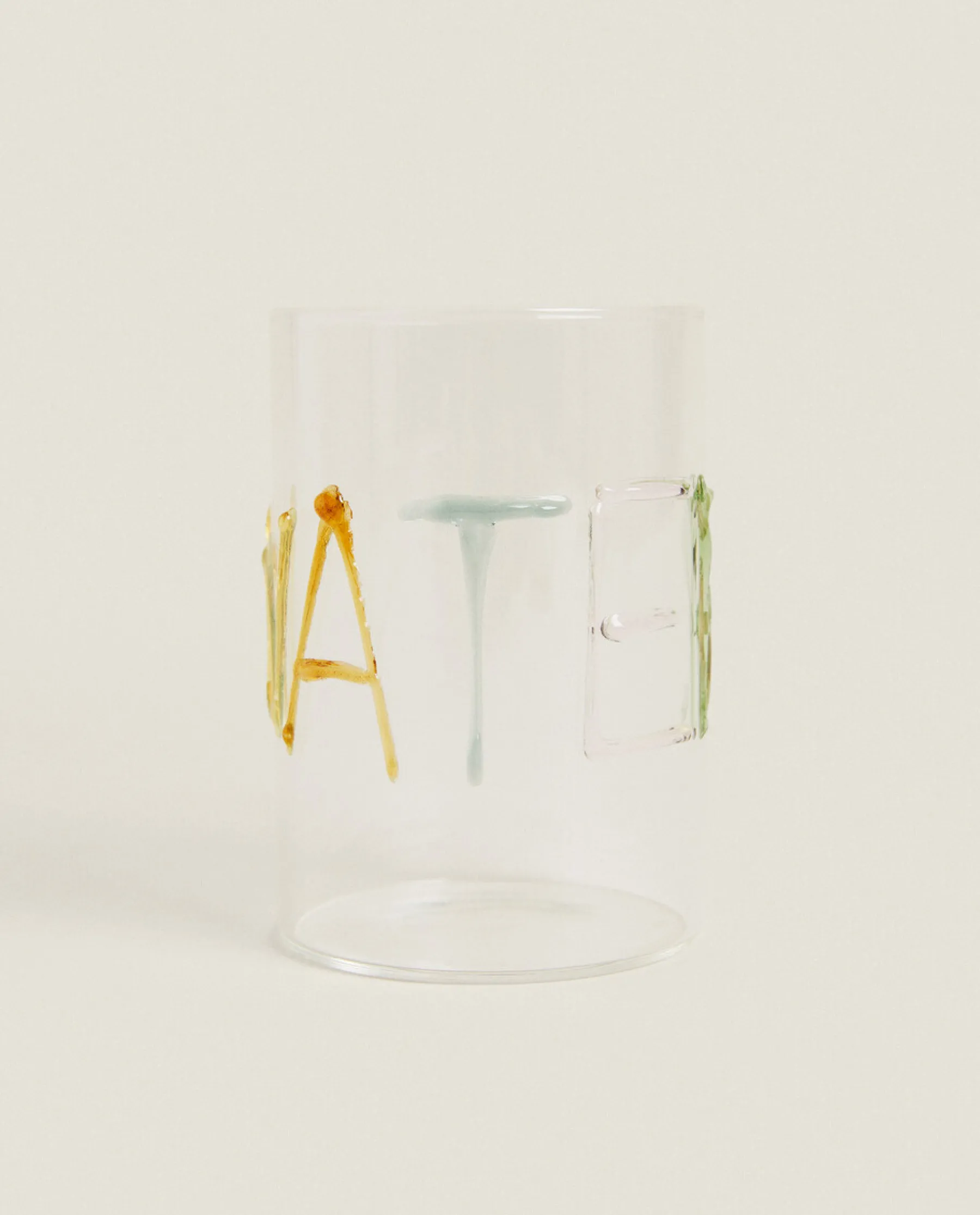 ZARA Home Borosilicate Glass Tumbler With Letters